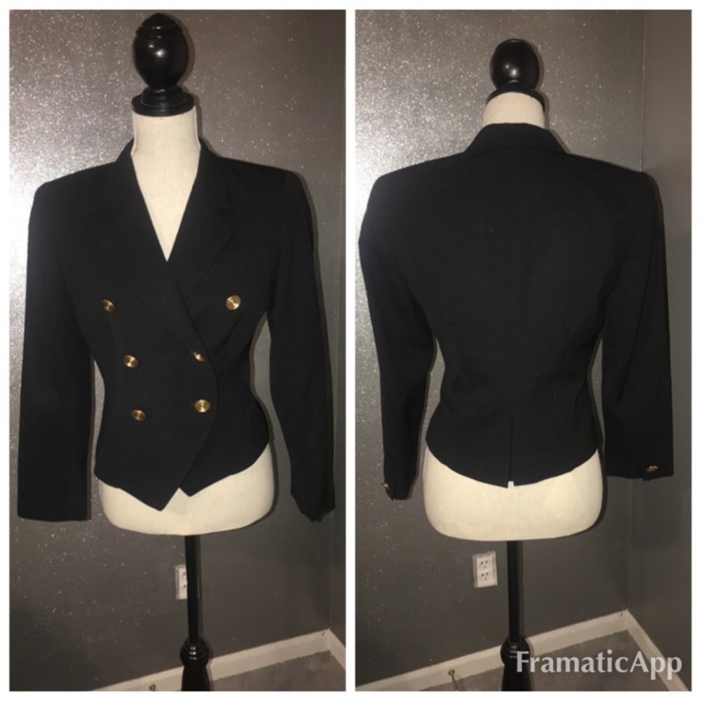 Seville petites vintage cropped style pea coat: 6P